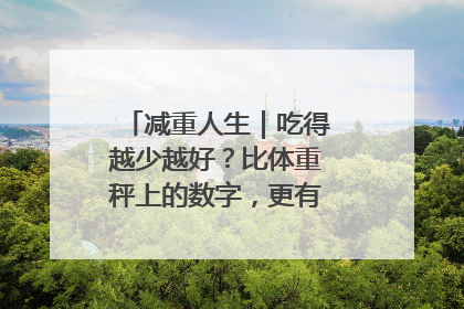 减重人生｜吃得越少越好？比体重秤上的数字，更有意义的是什么？