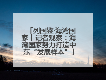 列国鉴·海湾国家丨记者观察：海湾国家努力打造中东“发展样本”