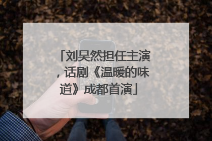 刘昊然担任主演，话剧《温暖的味道》成都首演