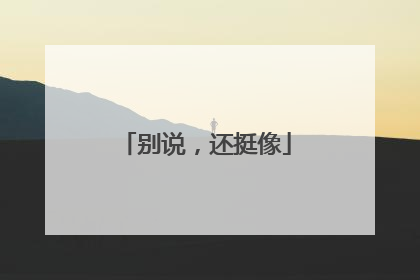 别说，还挺像