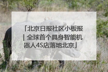 北京日报社区小板报｜全球首个具身智能机器人4S店落地北京