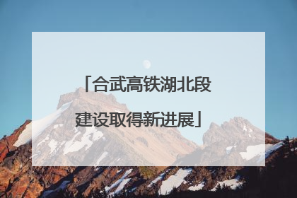 合武高铁湖北段建设取得新进展