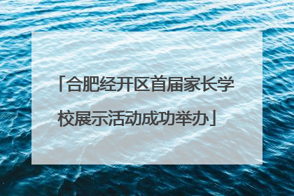 合肥经开区首届家长学校展示活动成功举办