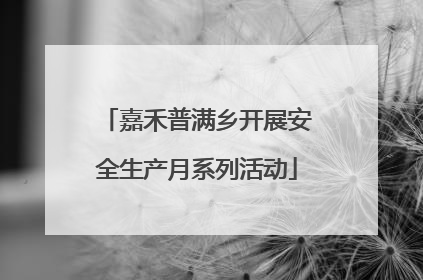 嘉禾普满乡开展安全生产月系列活动