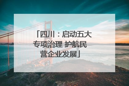四川：启动五大专项治理 护航民营企业发展