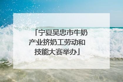 宁夏吴忠市牛奶产业挤奶工劳动和技能大赛举办