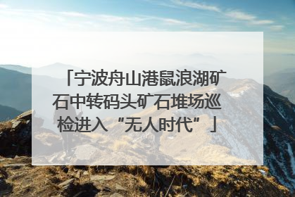宁波舟山港鼠浪湖矿石中转码头矿石堆场巡检进入“无人时代”