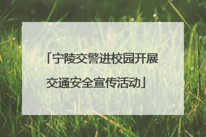 宁陵交警进校园开展交通安全宣传活动