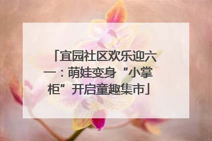 宜园社区欢乐迎六一：萌娃变身“小掌柜”开启童趣集市