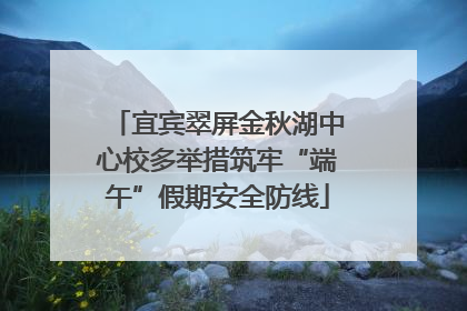 宜宾翠屏金秋湖中心校多举措筑牢“端午”假期安全防线