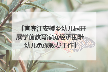 宜宾江安橙乡幼儿园开展学前教育家庭经济困难幼儿免保教费工作