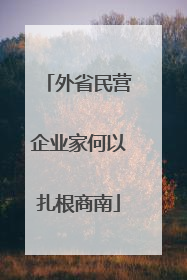 外省民营企业家何以扎根商南