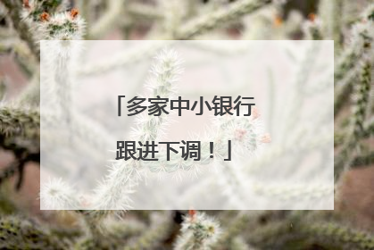 多家中小银行跟进下调！