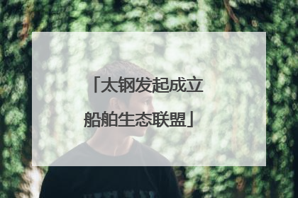 太钢发起成立船舶生态联盟