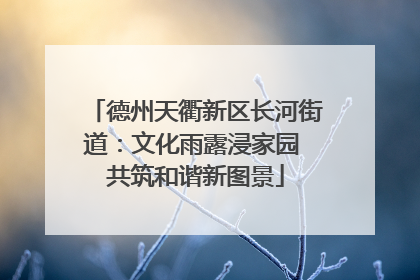 德州天衢新区长河街道：文化雨露浸家园 共筑和谐新图景