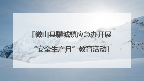 微山县驩城镇应急办开展“安全生产月”教育活动