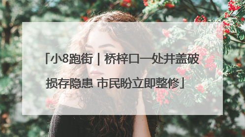 小8跑街｜桥梓口一处井盖破损存隐患 市民盼立即整修