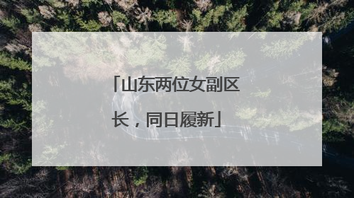 山东两位女副区长，同日履新