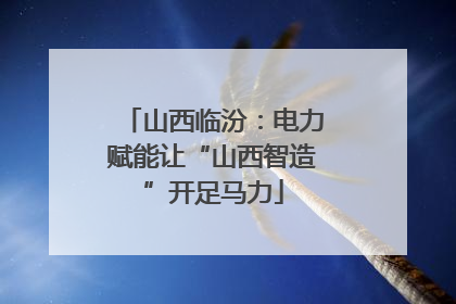 山西临汾：电力赋能让“山西智造”开足马力