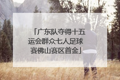 广东队夺得十五运会群众七人足球赛佛山赛区首金