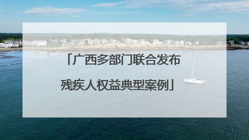 广西多部门联合发布残疾人权益典型案例