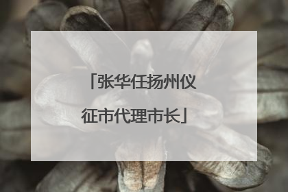 张华任扬州仪征市代理市长
