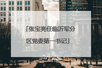 张宝亮任临沂军分区党委第一书记