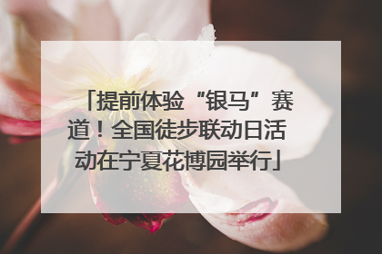 提前体验“银马”赛道！全国徒步联动日活动在宁夏花博园举行
