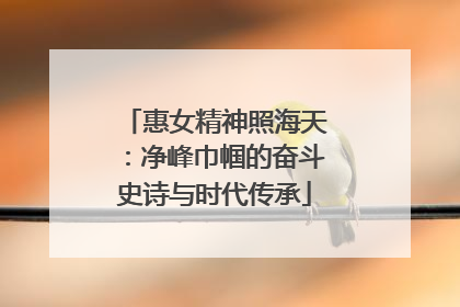 惠女精神照海天：净峰巾帼的奋斗史诗与时代传承