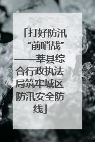 打好防汛“前哨战”——莘县综合行政执法局筑牢城区防汛安全防线