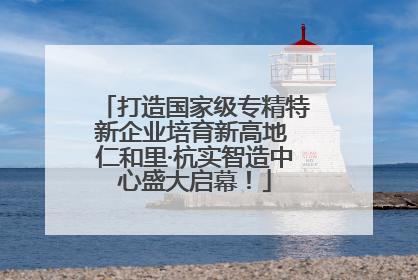 打造国家级专精特新企业培育新高地 仁和里·杭实智造中心盛大启幕！