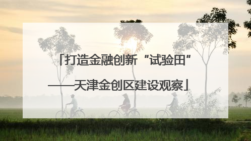 打造金融创新“试验田”——天津金创区建设观察