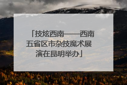 技炫西南——西南五省区市杂技魔术展演在昆明举办