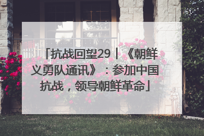 抗战回望29︱《朝鲜义勇队通讯》：参加中国抗战，领导朝鲜革命