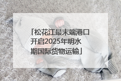 松花江最末端港口开启2025年明水期国际货物运输
