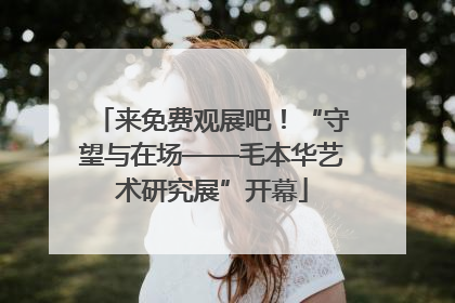 来免费观展吧！“守望与在场——毛本华艺术研究展”开幕