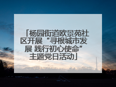 杨园街道欧景苑社区开展“寻根城市发展 践行初心使命”主题党日活动