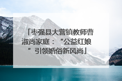 枣强县大营镇教师曹淑尚家庭：“公益红娘”引领婚俗新风尚