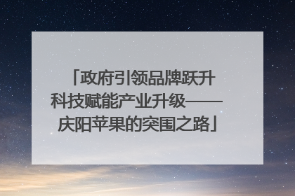 政府引领品牌跃升 科技赋能产业升级——庆阳苹果的突围之路