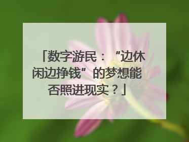 数字游民：“边休闲边挣钱”的梦想能否照进现实？