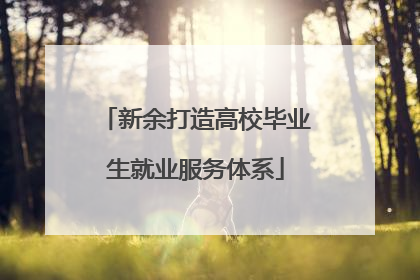 新余打造高校毕业生就业服务体系