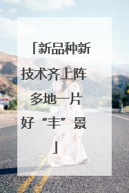 新品种新技术齐上阵 多地一片好“丰”景