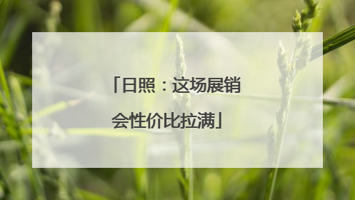 日照：这场展销会性价比拉满