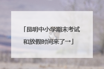 昆明中小学期末考试和放假时间来了→