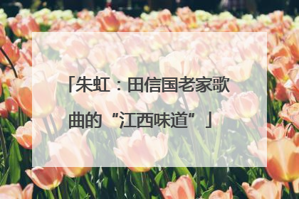朱虹：田信国老家歌曲的“江西味道”