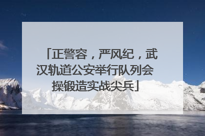 正警容，严风纪，武汉轨道公安举行队列会操锻造实战尖兵