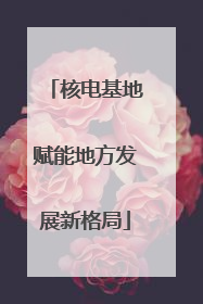 核电基地赋能地方发展新格局