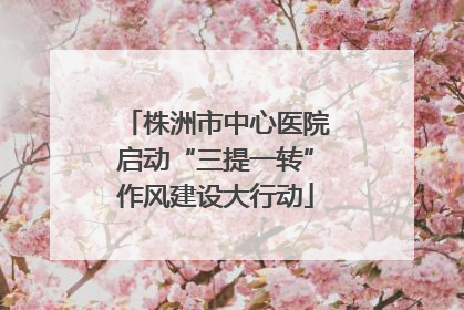 株洲市中心医院启动“三提一转”作风建设大行动