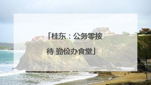 桂东：公务零接待 勤俭办食堂