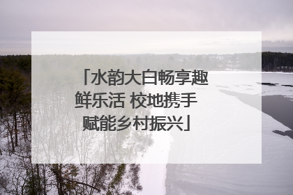 水韵大白畅享趣鲜乐活 校地携手赋能乡村振兴